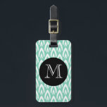 ÉTIQUETTE À BAGAGE BAGAGES/BAGAGES CHIC TAG_MODERN MINT/BLANC/NOIR<br><div class="desc">MOTIF DE FLAMME MODERNE/TENDANCE À LA MINIÈRE/BLANC. BALISE NOIRE,  MONOGRAMME BLANC. RETOUR SOLIDE AVEC TEXTE NOIR</div>