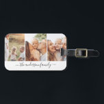 Étiquette À Bagage Bagages de famille photo personnalisés<br><div class="desc">Étiquette personnalisée et personnalisée trois (3) photo ou photo de sac à bagages. Cette étiquette de sac est parfaite pour le retour à l'école, le travail ou le voyage. Le Tag Family Photo or Children Luggage fait également une grande faveur pour les mariages, anniversaires, douches nuptiales, lunes de miel ou...</div>