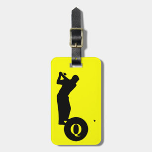 Étiquette À Bagage Bagages de golf noir jaune Monogram Sports