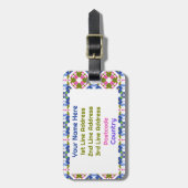 Étiquette À Bagage Bagages de voyage pour femmes en bleu vif (Devant Vertical)