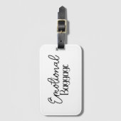 Étiquette À Bagage Bagages émotionnels, Citation amusante (Devant Vertical)