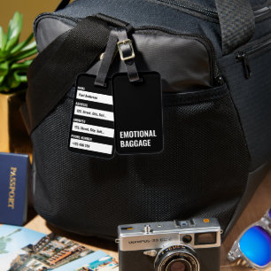 Étiquette À Bagage Bagages émotionnels Sarcastique drôle Dire