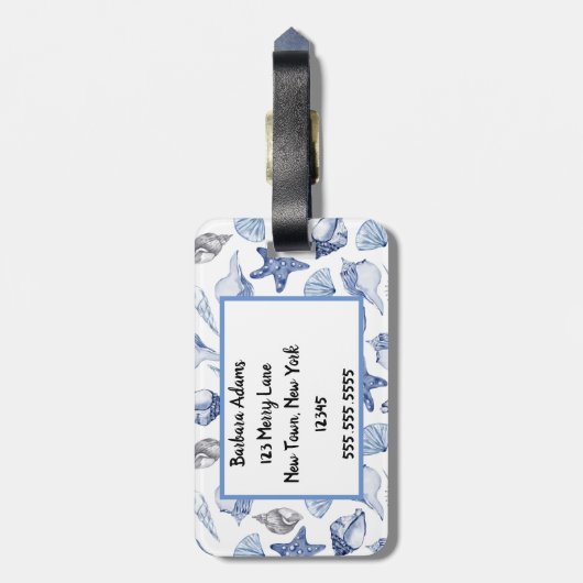 Étiquette À Bagage Bagages personnalisés Sea Life (Dos Vertical)