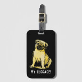 Étiquette À Bagage Bagages pour les propriétaires de carlins (Devant Vertical)