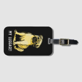 Étiquette À Bagage Bagages pour les propriétaires de carlins (Devant Horizontal)