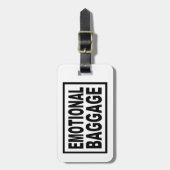Étiquette À Bagage "BAGGAGE ÉMOTIONNEL" Typographie (Devant Vertical)