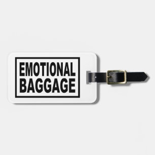 Étiquette À Bagage "BAGGAGE ÉMOTIONNEL" Typographie