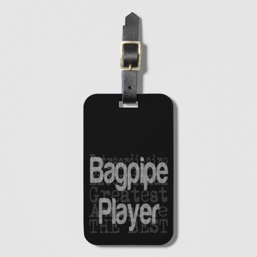 Étiquette À Bagage Bagpipe Player Extraordinaire (Devant Vertical)