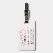 Étiquette À Bagage Bague Rose Future Madame Regard Enjoué (Devant Vertical)