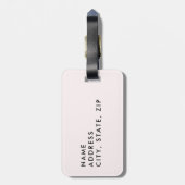 Étiquette À Bagage Bague Rose Regardez Engagée Future Mrs Pretty Blus (Dos Vertical)