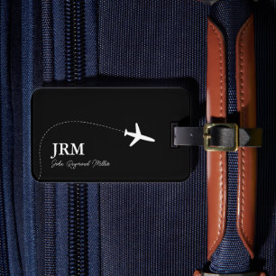 Étiquette À Bagage Baguette noire pour les bagages de voyage d'avion