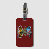 Étiquette À Bagage Baguette rétro (Devant Vertical)