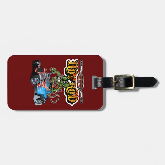 Étiquette À Bagage Baguette rétro (Devant horizontal)