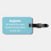 Étiquette À Bagage Baguettes mignonnes grillant des marshmallows dess (Dos horizontal)