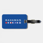Étiquette À Bagage Bahamas Marques de signalisation nautique drapeaux (Dos horizontal)