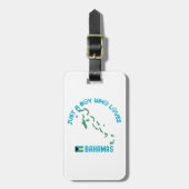 Étiquette À Bagage Bahamas Pays nord-américain (Devant Vertical)