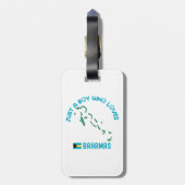 Étiquette À Bagage Bahamas Pays nord-américain (Dos Vertical)