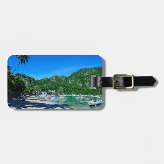 Étiquette À Bagage Baie de El Nido Plage (Devant horizontal)