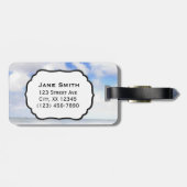 Étiquette À Bagage Baie de Hanalei, fleurs de plage de Kauai Hawaï (Dos horizontal)