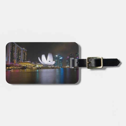 Étiquette À Bagage Baie de Singapour-Marina (Devant horizontal)
