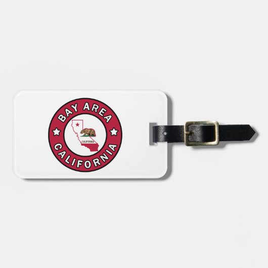 Étiquette À Bagage Baie en Californie (Devant horizontal)