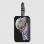 Étiquette À Bagage Baignade mignonne Otter (Devant Vertical)