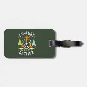 Étiquette À Bagage Baigneur de la forêt cubiste