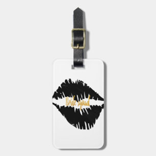 Étiquette À Bagage Baiser de l'équipe de Black and Gold Bride Goth
