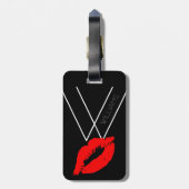 Étiquette À Bagage Baisers lèvres rouge rouge rouge noir Williams do- (Dos Vertical)