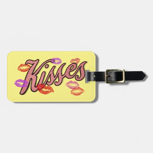 ÉTIQUETTE À BAGAGE BAISERS SUR LES LÈVRES (Devant horizontal)