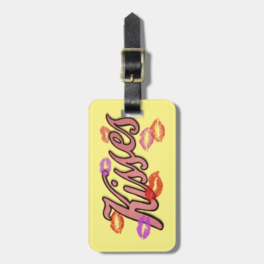 ÉTIQUETTE À BAGAGE BAISERS SUR LES LÈVRES (Devant Vertical)