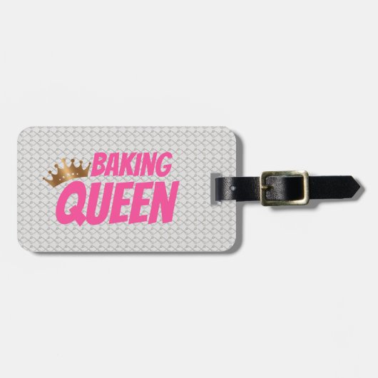 Étiquette À Bagage Baking Queen Pattern for Cake and Sweets Lovers (Devant horizontal)