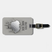 Étiquette À Bagage Bal de golf Torn (personnalisé) (Devant horizontal)