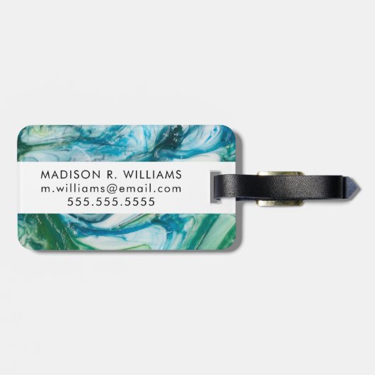 Étiquette À Bagage Balayage en marée II (Dos horizontal)