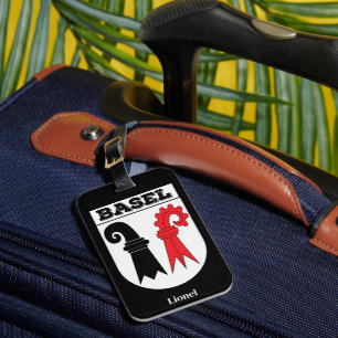 Étiquette À Bagage Bâle, Suisse   Armoiries des cantons suisses