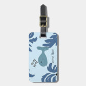 Étiquette À Bagage Baleine bleue (Devant Vertical)