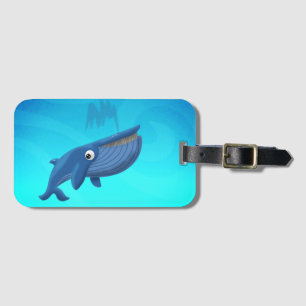 Étiquette À Bagage Baleine bleue