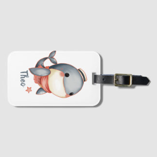 Étiquette À Bagage Baleine Bonjour!