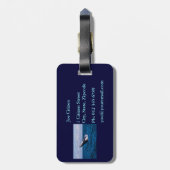 Étiquette À Bagage Baleine de bosse ouvrant une brèche l'étiquette de (Dos Vertical)