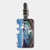 Étiquette À Bagage Baleine de Hanauma Bay Hawaii (Devant Vertical)