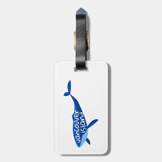 Étiquette À Bagage Baleine de l'île de Vancouver (Dos Vertical)