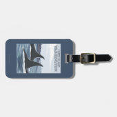 Étiquette À Bagage Baleines #1 - Lopez, Washington d'orque (Devant horizontal)