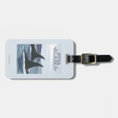 Étiquette À Bagage Baleines #1 - Sitka, Alaska d'orque (Devant horizontal)