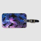 Étiquette À Bagage Baleines à mâchoires de requin modernes sous la ga (Devant Horizontal)