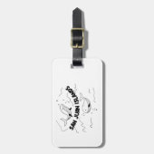 Étiquette À Bagage Baleines des îles San Juan (Devant Vertical)