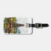 Étiquette À Bagage Bali Indonésie Ulun Danu Beratan Temple (Devant horizontal)