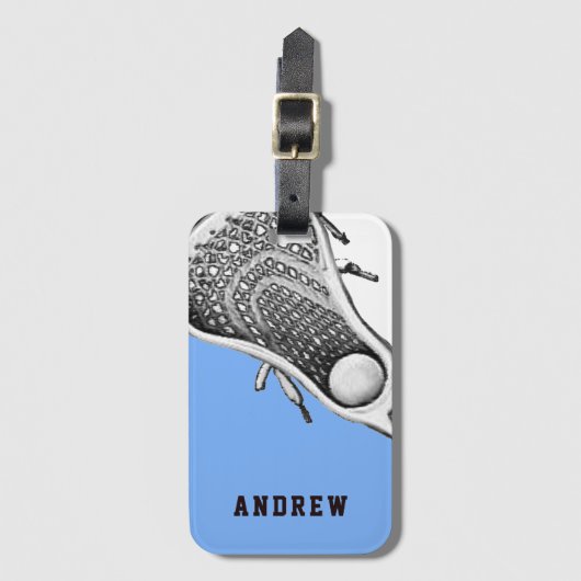 Étiquette À Bagage Balise à bagages bleu clair de crosse (Devant Vertical)