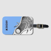 Étiquette À Bagage Balise à bagages bleu clair de crosse (Devant Horizontal)