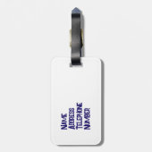 Étiquette À Bagage Balise à bagages sur plaque d'immatriculation Colo (Dos Vertical)