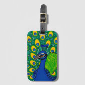 Étiquette À Bagage Balise à thème Peacock (Devant Vertical)